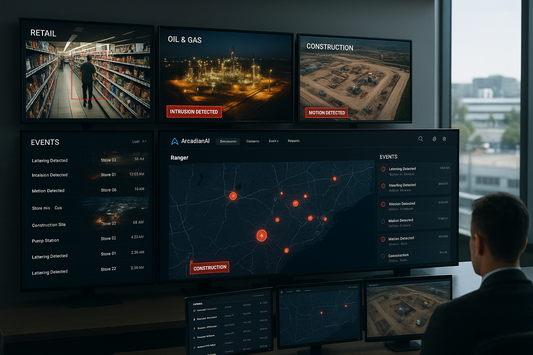 Adaptive AI command center monitoring retail, oil & gas, and construction sites