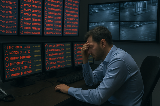 Control center operator overwhelmed with alerts from motion detection system