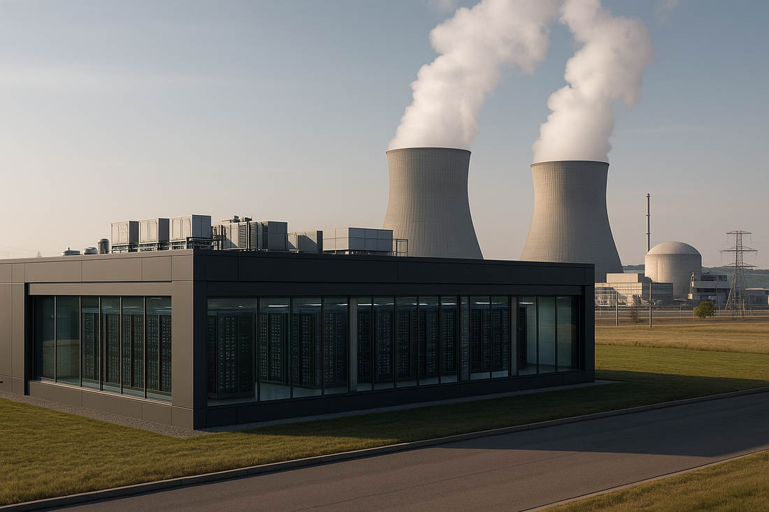 Data center powered by adjacent nuclear plant