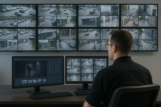 Ranger AI monitoring a wall of live camera feeds for proactive event detection.