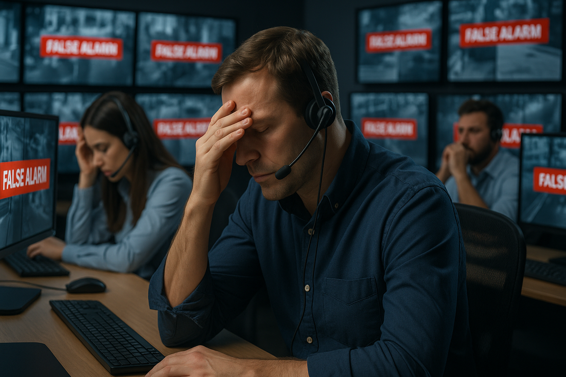 Video monitoring operators overwhelmed by false alarm alerts