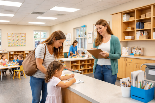Organized childcare center interior representing inspection readiness, policy adherence, and daily operational consistency