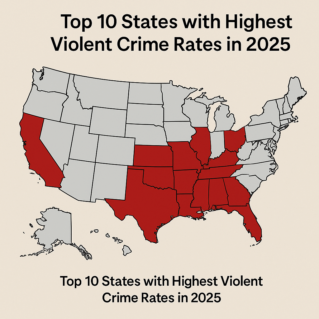 Crime Rates Rising Usa Top 10 Most Dangerous States in America (2025): Where Crime Still Rule ...