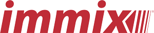 Red 'immix' logo with a white background